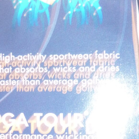 PGA Tour Men's Golf Performance 2 Button Placket Polo Shirt Black/ gray  Sz L - Picture 4 of 11